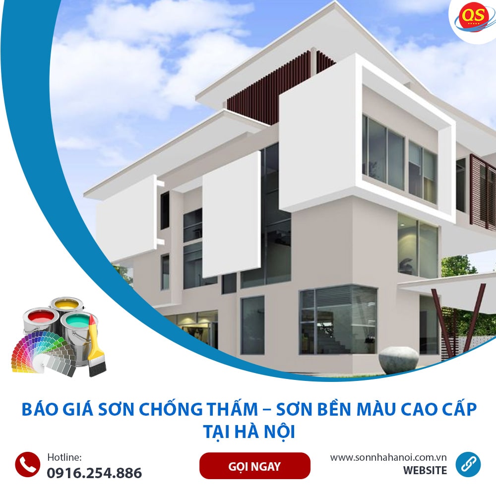 Báo Giá Sơn Chống Thấm – Sơn Bền Màu Cao Cấp Từ 40K/m2 Tại Hà Nội
