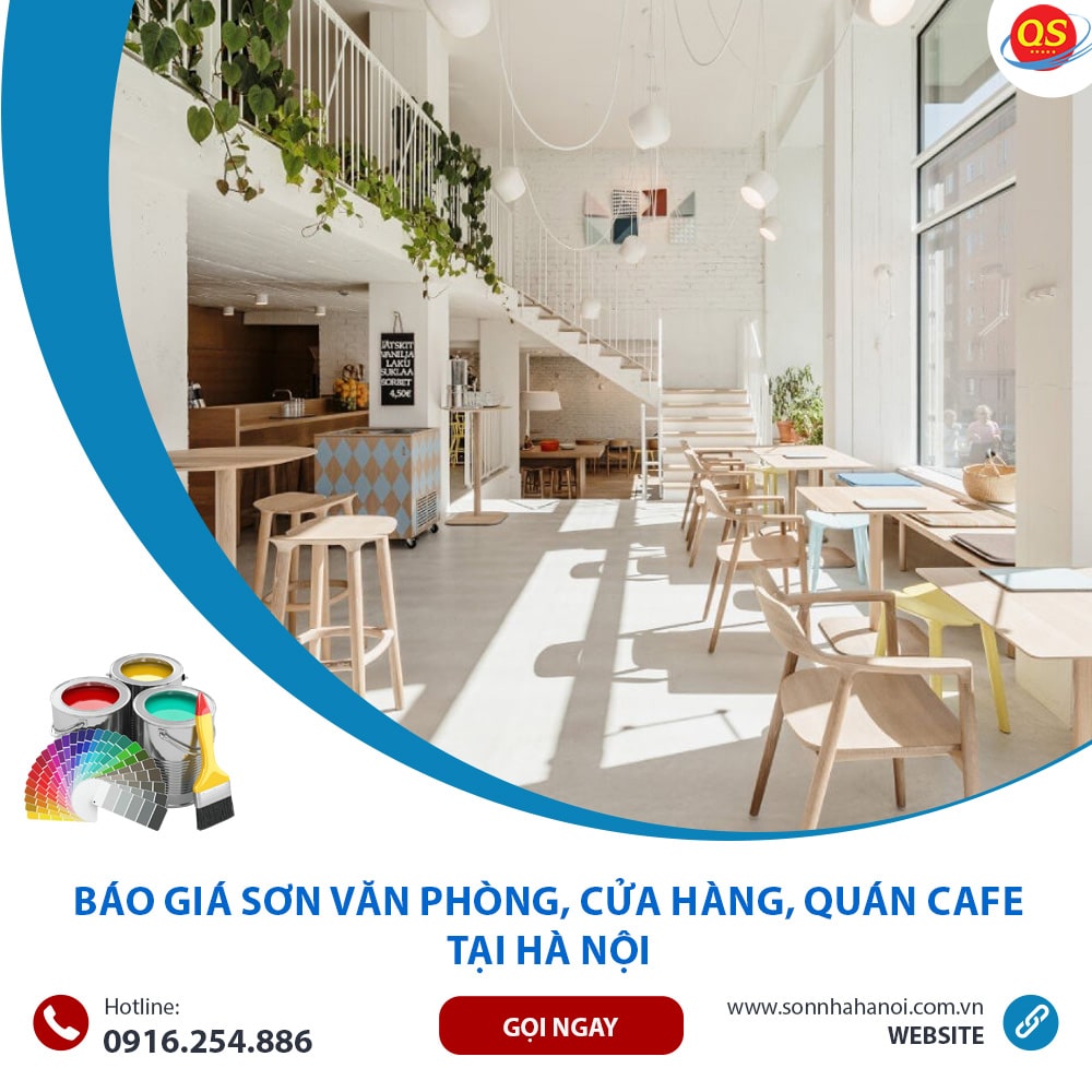 Báo Giá Sơn Văn Phòng, Cửa Hàng, Quán Cafe Từ 35K/m2 Tại Hà Nội