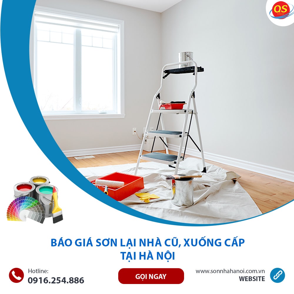 Báo Giá Sơn Lại Nhà Cũ, Xuống Cấp Trọn Gói Từ 50K/m2 Tại Hà Nội