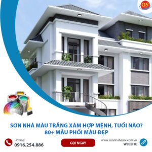 Sơn Nhà Màu Trắng Xám Hợp Mệnh, Tuổi Nào? 80+ Mẫu Phối Màu Đẹp