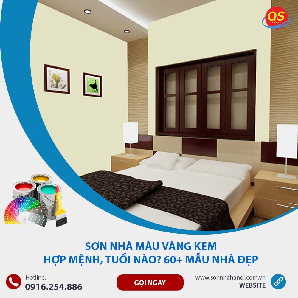 Phối màu vàng kem cho nội thất