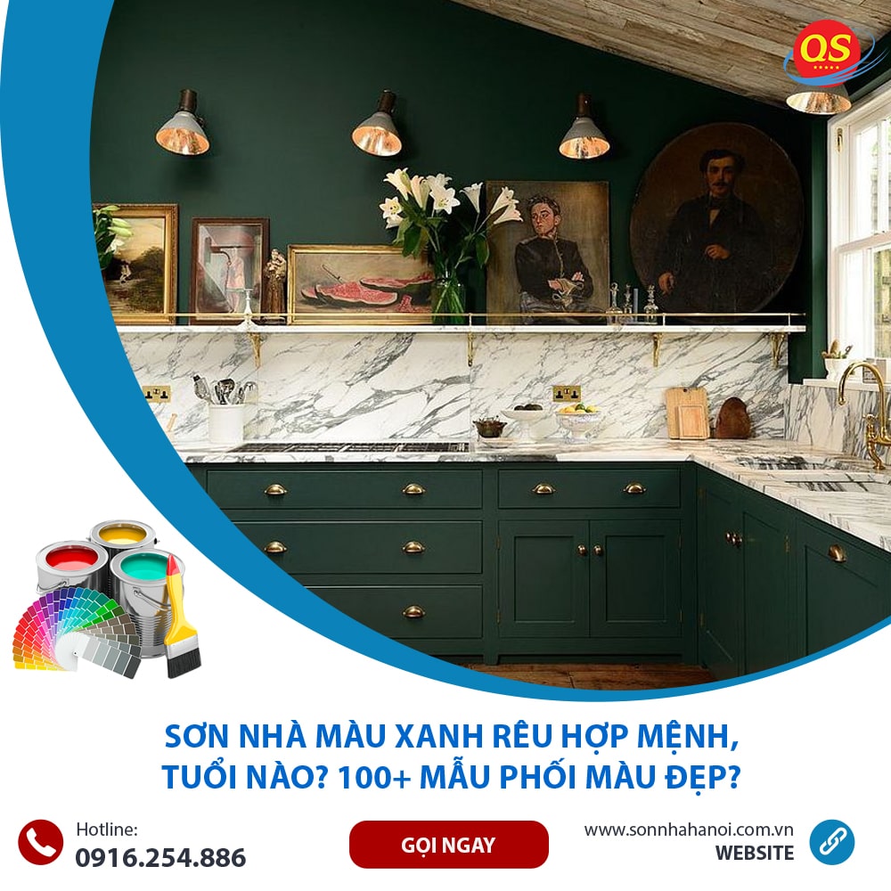 Sơn Nhà Màu Xanh rêu Hợp Mệnh, Tuổi Nào? 100+ Mẫu Phối Màu Đẹp?