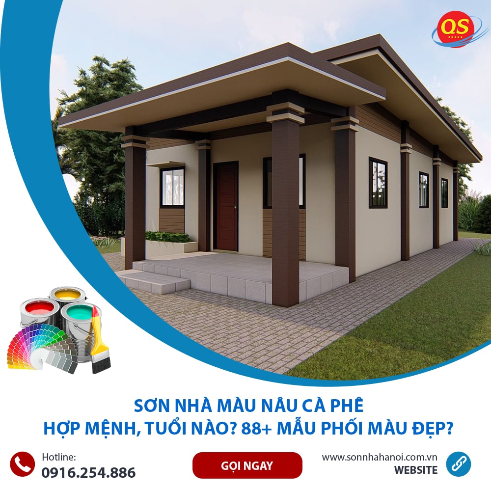 Sơn Nhà Màu Nâu Cà Phê Hợp Mệnh, Tuổi Nào? 88+ Mẫu Phối Màu Đẹp?