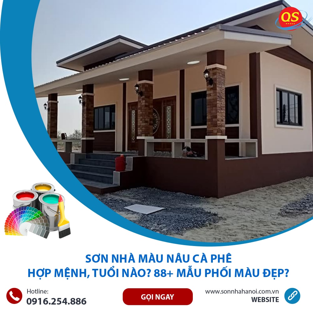 Sơn Nhà Màu Nâu Cà Phê Hợp Mệnh, Tuổi Nào? 88+ Mẫu Phối Màu Đẹp?