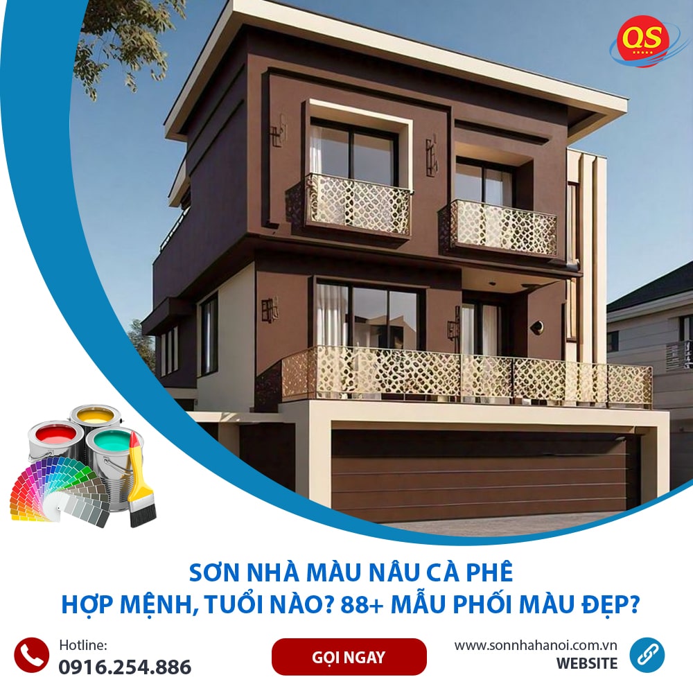 Sơn Nhà Màu Nâu Cà Phê Hợp Mệnh, Tuổi Nào? 88+ Mẫu Phối Màu Đẹp?