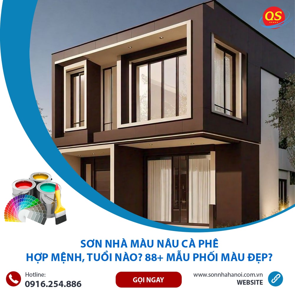 Sơn Nhà Màu Nâu Cà Phê Hợp Mệnh, Tuổi Nào? 88+ Mẫu Phối Màu Đẹp?