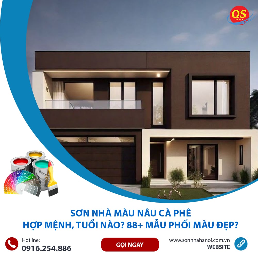 Sơn Nhà Màu Nâu Cà Phê Hợp Mệnh, Tuổi Nào? 88+ Mẫu Phối Màu Đẹp?