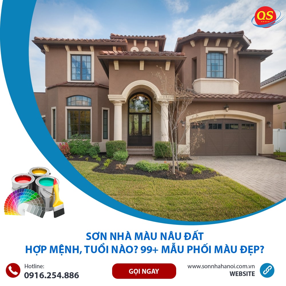 Sơn nhà màu nâu đất mang phong cách địa trung hải Sơn nhà màu nâu đất mang phong cách địa trung hải