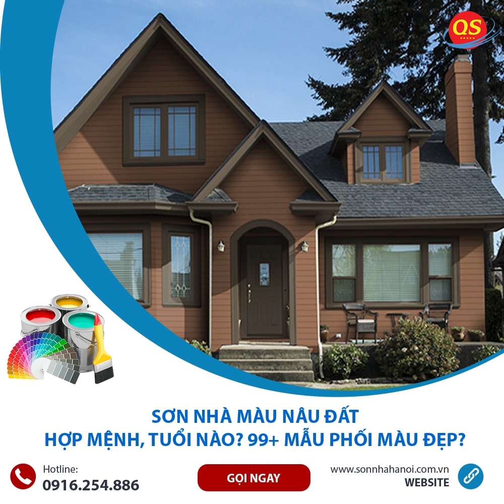 Sơn nhà màu nâu đất mang phong cách đồng quê Sơn nhà màu nâu đất mang phong cách đồng quê