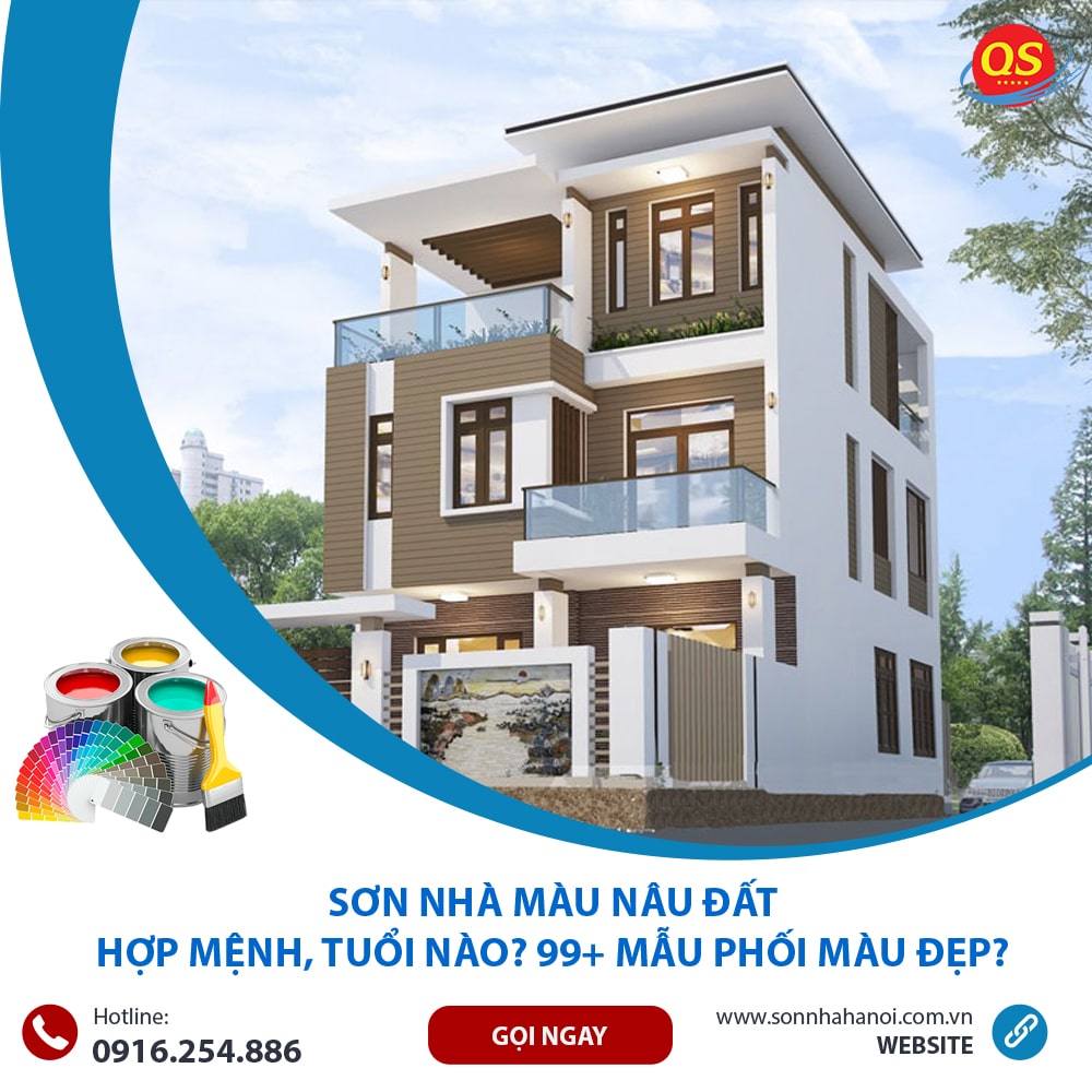 Sơn nhà màu nâu đất cho mặt tiền Sơn nhà màu nâu đất cho mặt tiền