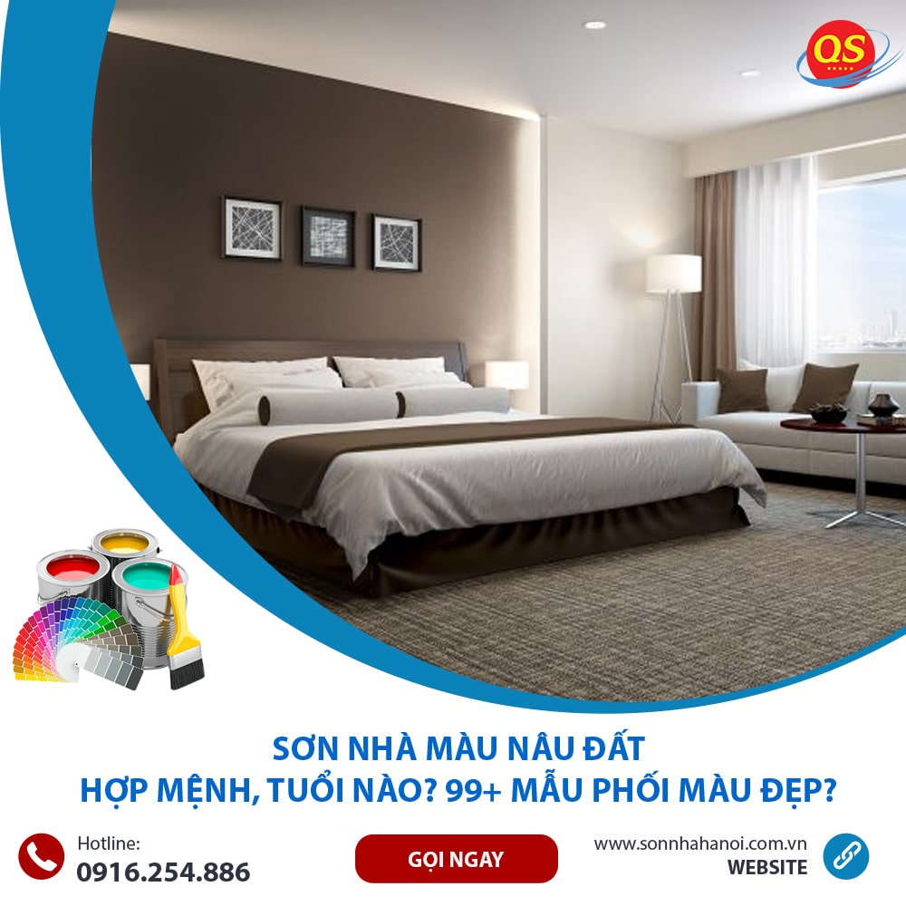 Sơn màu nâu đất cho phòng ngủ Sơn màu nâu đất cho phòng ngủ