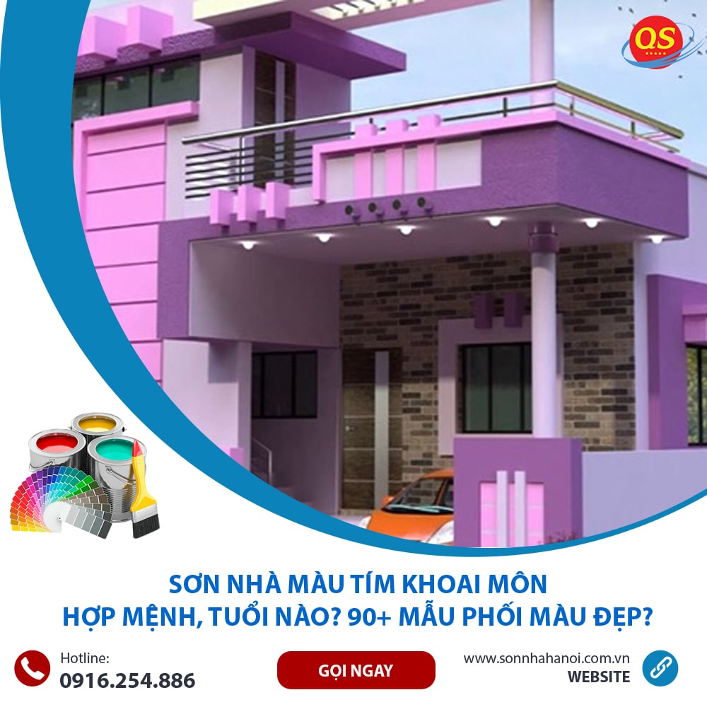 Sơn Nhà Màu Tím Khoai Môn Hợp Mệnh, Tuổi Nào? 90+ Mẫu Phối Màu Đẹp?