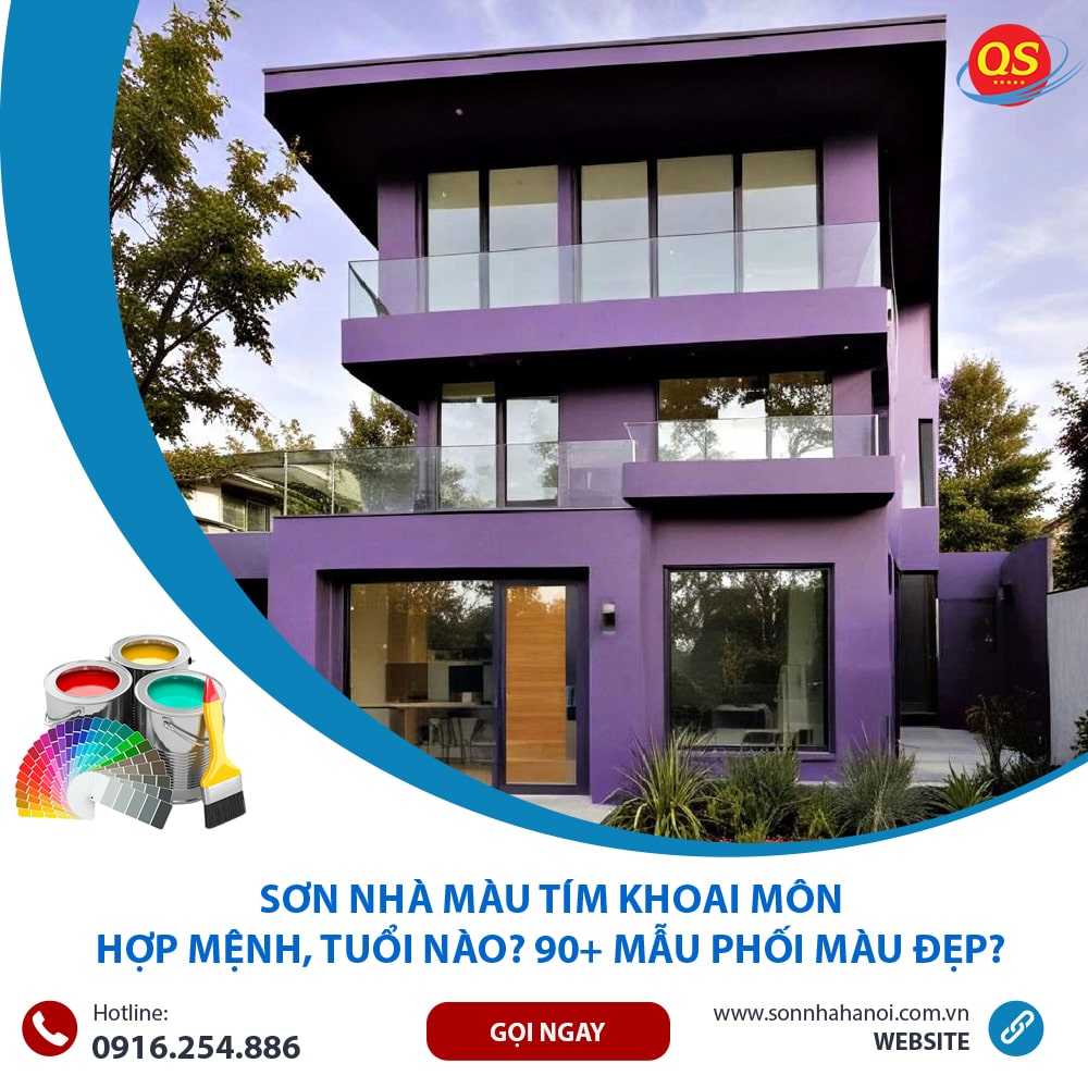 Sơn Nhà Màu Tím Khoai Môn Hợp Mệnh, Tuổi Nào? 90+ Mẫu Phối Màu Đẹp?