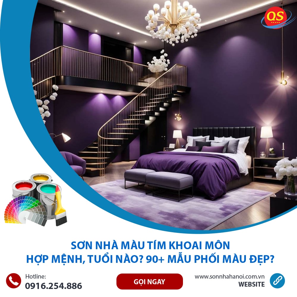 Sơn Nhà Màu Tím Khoai Môn Hợp Mệnh, Tuổi Nào? 90+ Mẫu Phối Màu Đẹp?
