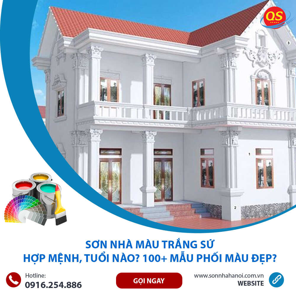 Sơn màu trắng sứ cho mặt tiền nhà Sơn màu trắng sứ cho mặt tiền nhà