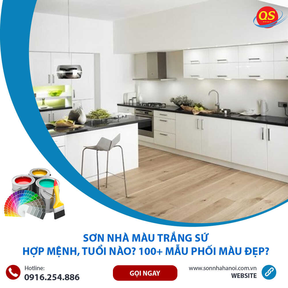 Sơn màu trắng sứ cho nhà bếp Sơn màu trắng sứ cho nhà bếp
