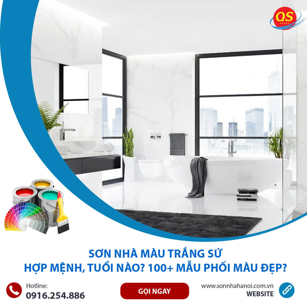 Sơn màu trắng sứ cho phòng tắm Sơn màu trắng sứ cho phòng tắm