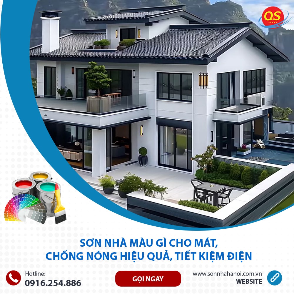 Sơn Nhà Màu Gì Cho Mát, Chống Nóng Hiệu Quả, Tiết Kiệm Điện - Màu trắng sứ