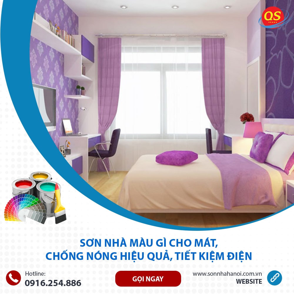 Sơn Nhà Màu Gì Cho Mát, Chống Nóng Hiệu Quả, Tiết Kiệm Điện - Tím nhạt