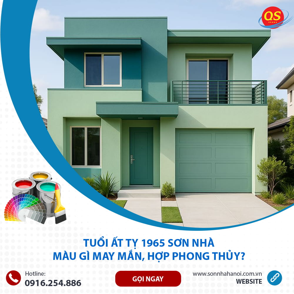 Màu sơn mặt tiền nhà chuẩn phong thủy cho người tuổi Ất Tỵ 1965