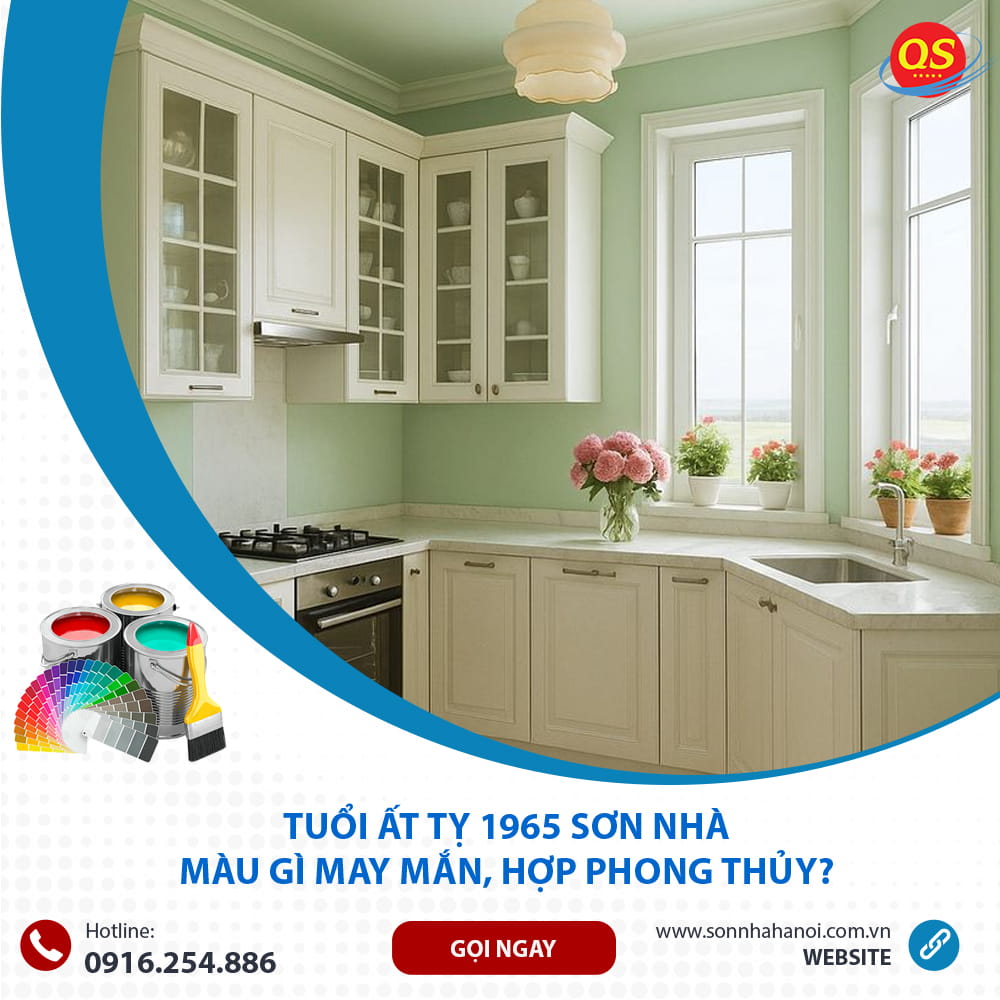 Màu sơn nhà bếp chuẩn phong thủy cho người tuổi Ất Tỵ 1965