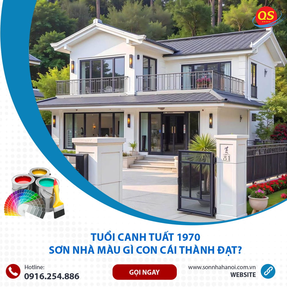 Màu sơn mặt tiền nhà chuẩn phong thủy cho người tuổi Canh Tuất 1970 Màu sơn mặt tiền nhà chuẩn phong thủy cho người tuổi Canh Tuất 1970