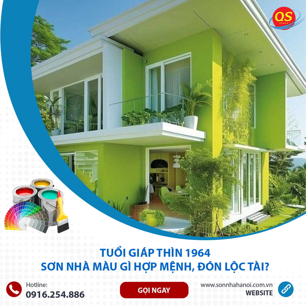 Màu sơn mặt tiền nhà chuẩn phong thủy cho người tuổi Giáp Thìn 1964 - màu xanh lá Màu sơn mặt tiền nhà chuẩn phong thủy cho người tuổi Giáp Thìn 1964 - màu xanh lá