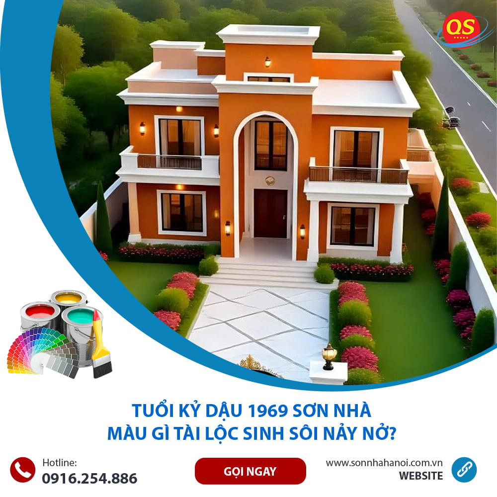 Màu sơn mặt tiền nhà chuẩn phong thủy cho người tuổi Kỷ Dậu 1969