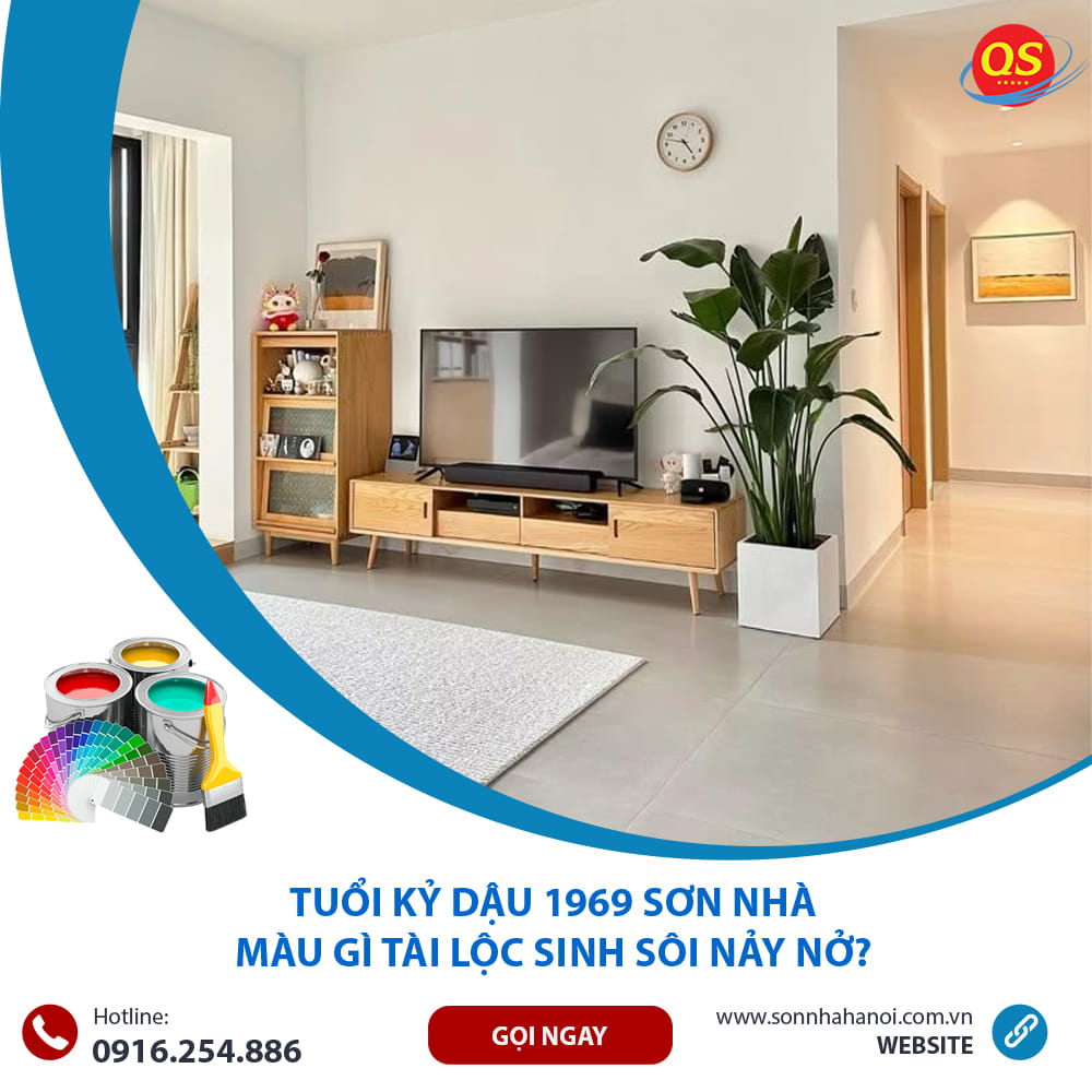 Màu sơn phòng khách chuẩn phong thủy cho người tuổi Kỷ Dậu 1969