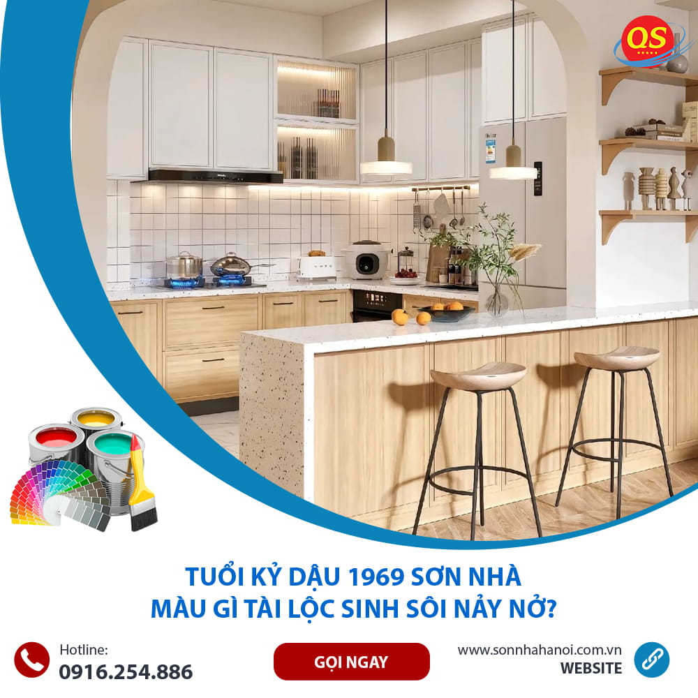 Màu sơn nhà bếp chuẩn phong thủy cho người tuổi Kỷ Dậu 1969