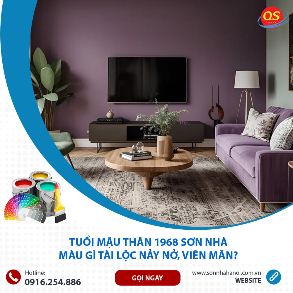 Màu sơn phòng khách chuẩn phong thủy cho người tuổi Mậu Thân 1968