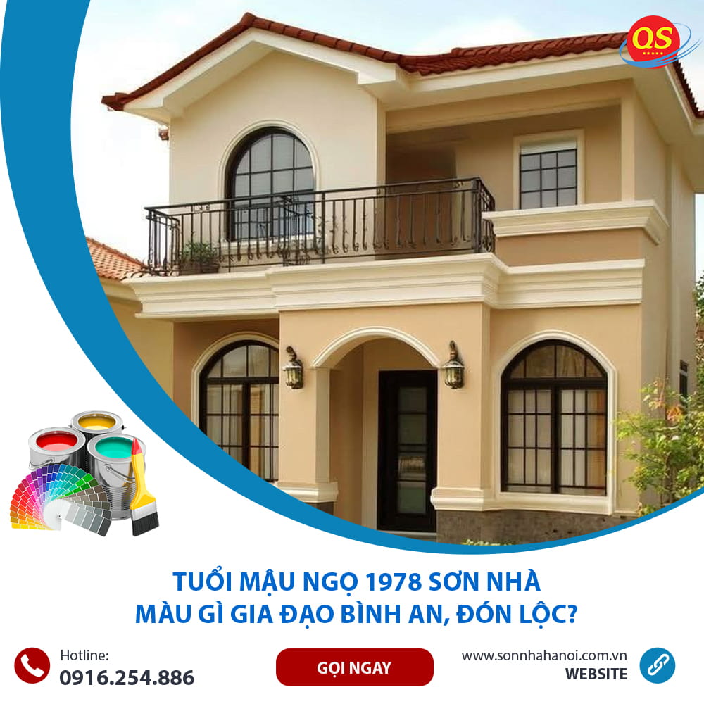 Màu sơn mặt tiền nhà chuẩn phong thủy cho người tuổi Mậu Ngọ 1978