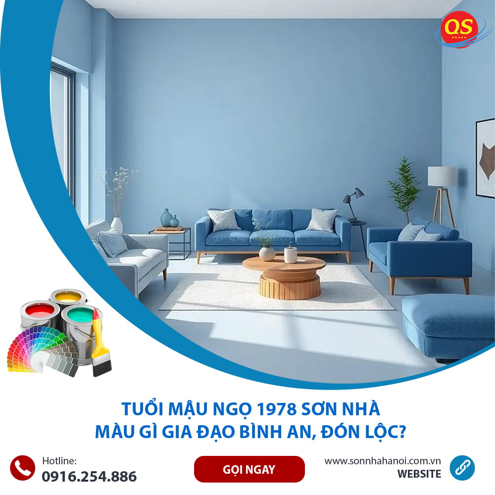 Màu sơn phòng khách chuẩn phong thủy cho người tuổi Mậu Ngọ 1978