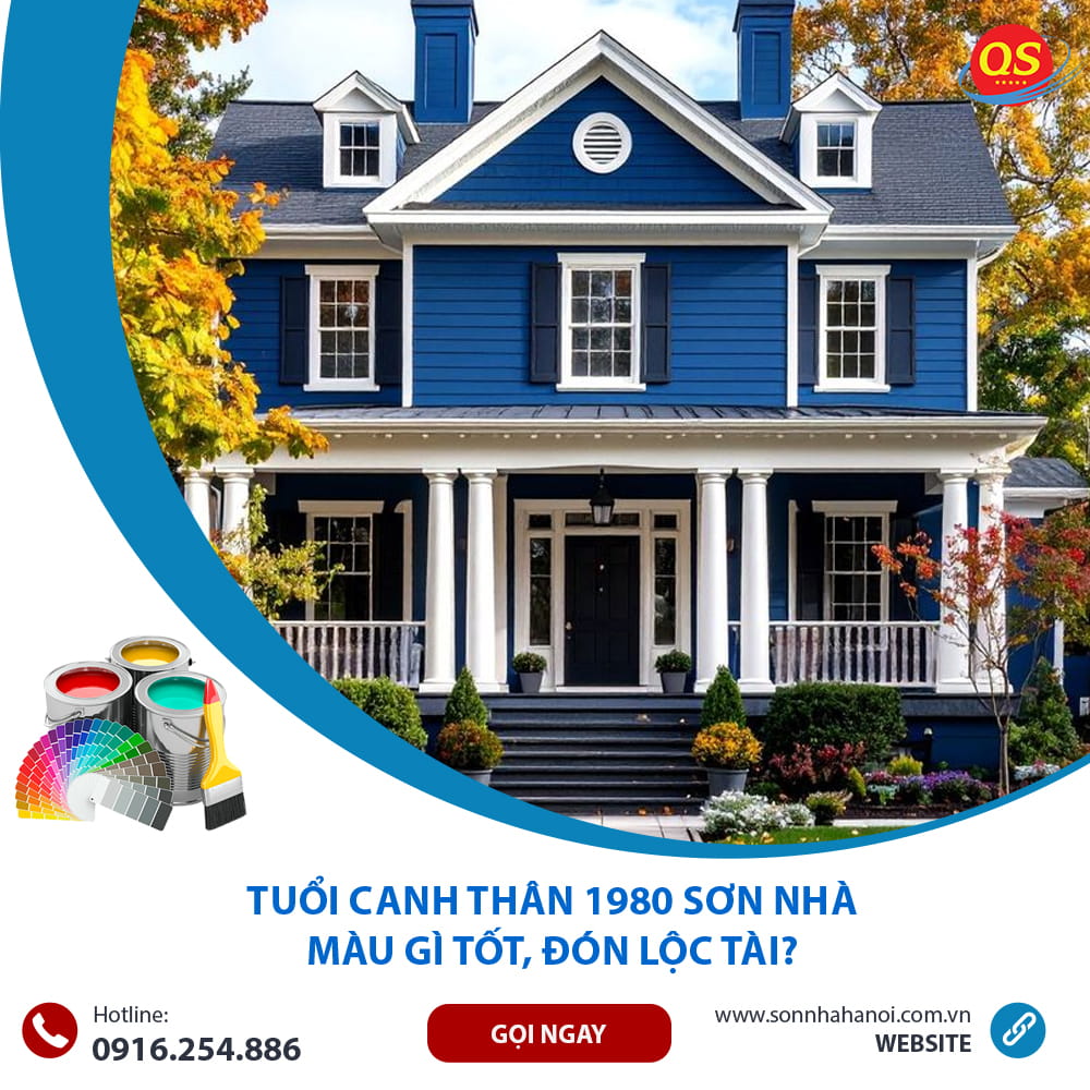 Màu sơn mặt tiền nhà chuẩn phong thủy cho người tuổi Canh Thân 1980 Màu sơn mặt tiền nhà chuẩn phong thủy cho người tuổi Canh Thân 1980