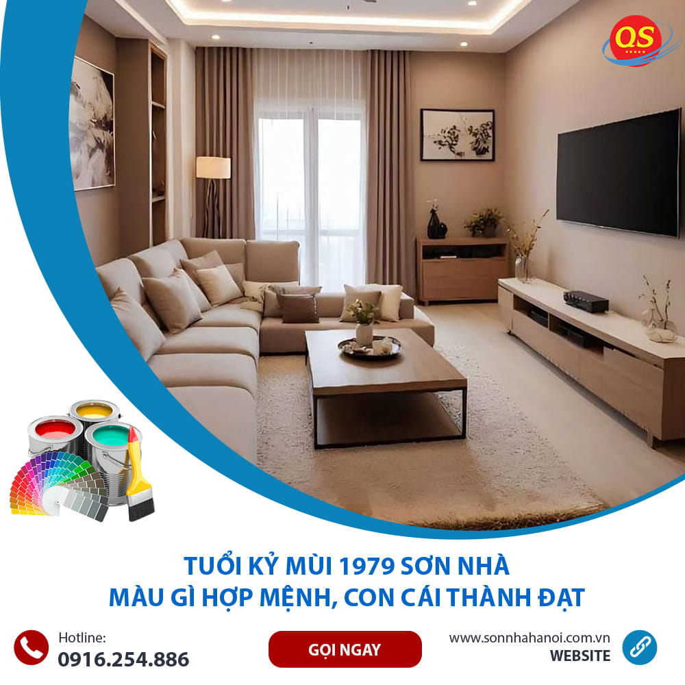 Màu sơn phòng khách chuẩn phong thủy cho người tuổi Kỷ Mùi 1979