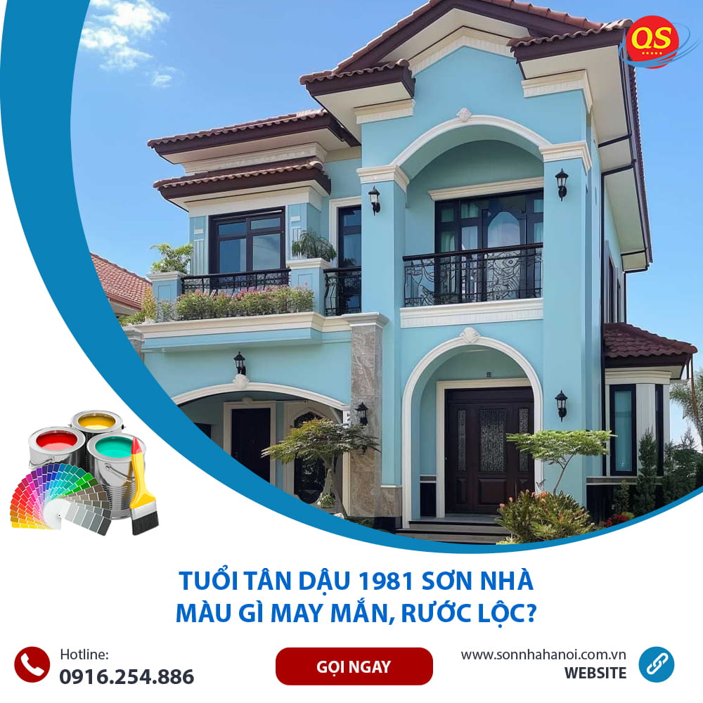 Màu sơn mặt tiền nhà chuẩn phong thủy cho người tuổi Tân Dậu 1981