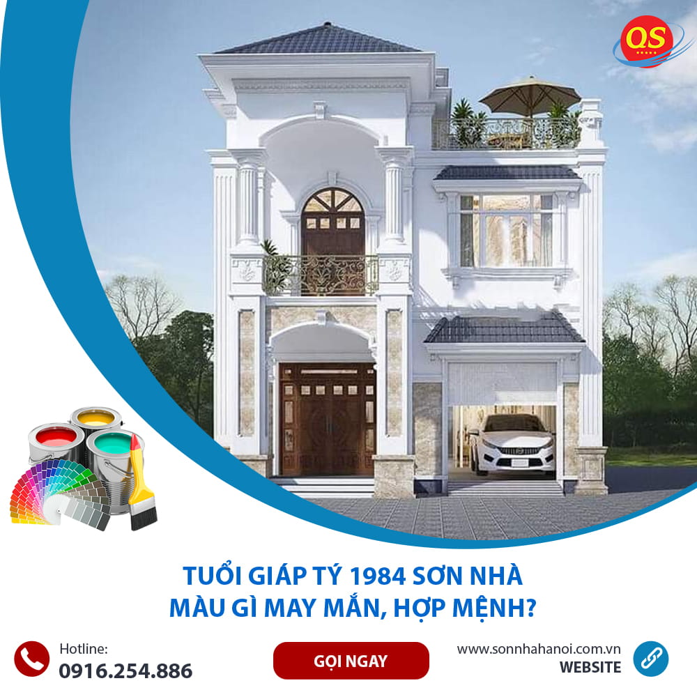 Màu sơn mặt tiền nhà chuẩn phong thủy cho người tuổi Giáp Tý 1984