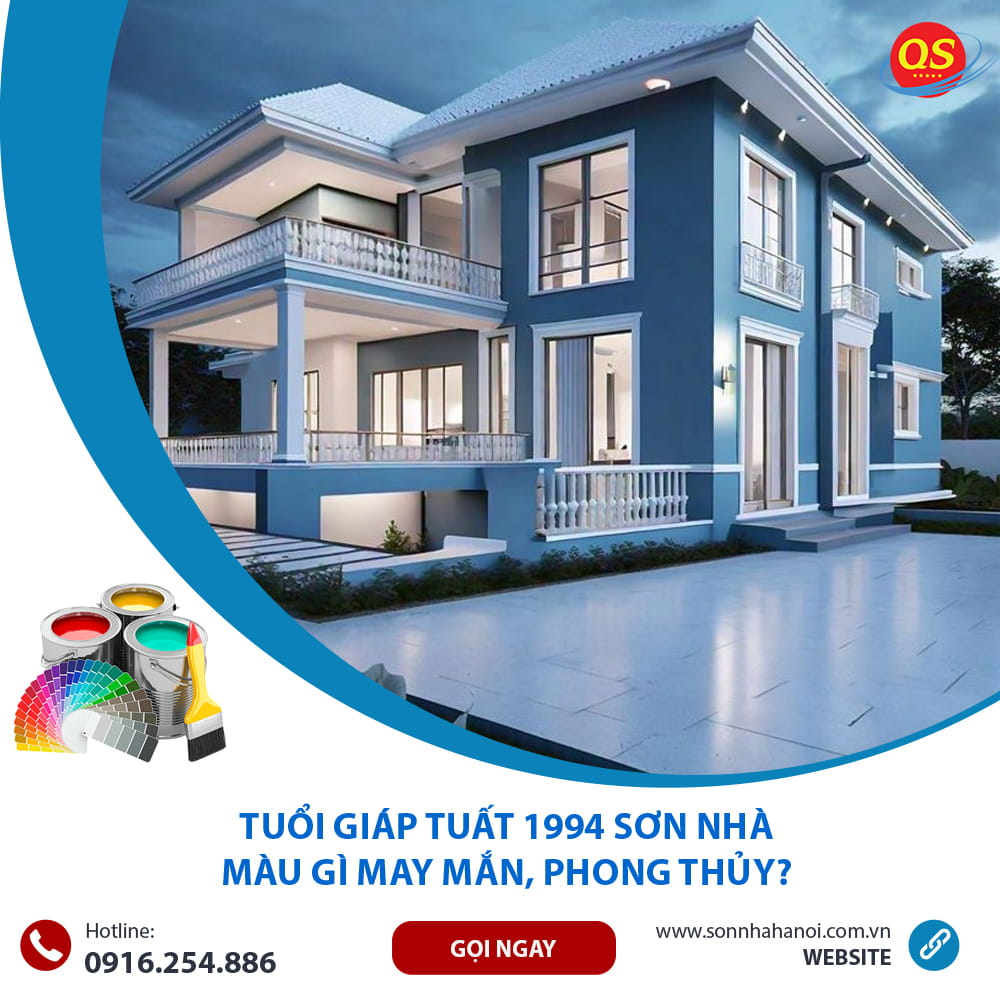 Tuổi Giáp Tuất 1994 nên tránh sơn nhà màu gì - Màu xanh dương