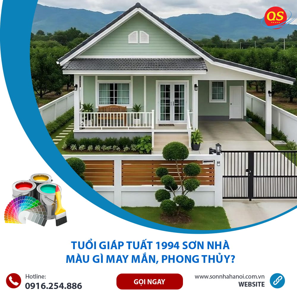 Màu sơn ngoại thất hợp tuổi Giáp Tuất 1994