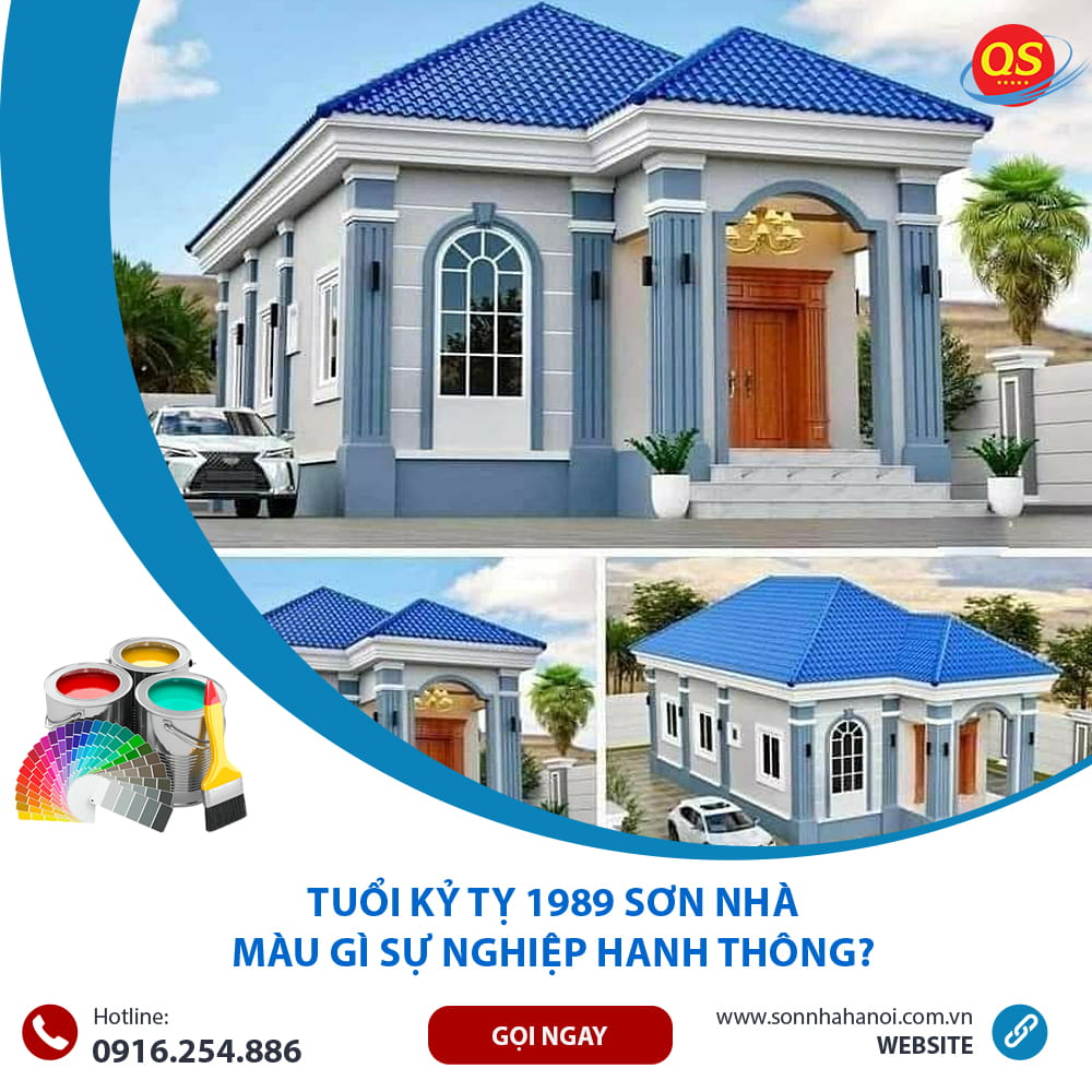 Màu sơn mặt tiền nhà chuẩn phong thủy cho người tuổi Kỷ Tỵ 1989