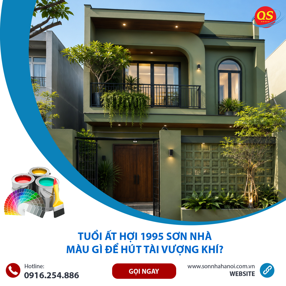 Mặt tiền nhà sơn xanh rêu hiện đại, hợp tuổi Ất Hợi 1995 - Màu xanh rêu Mặt tiền nhà sơn xanh rêu hiện đại, hợp tuổi Ất Hợi 1995 - Màu xanh rêu