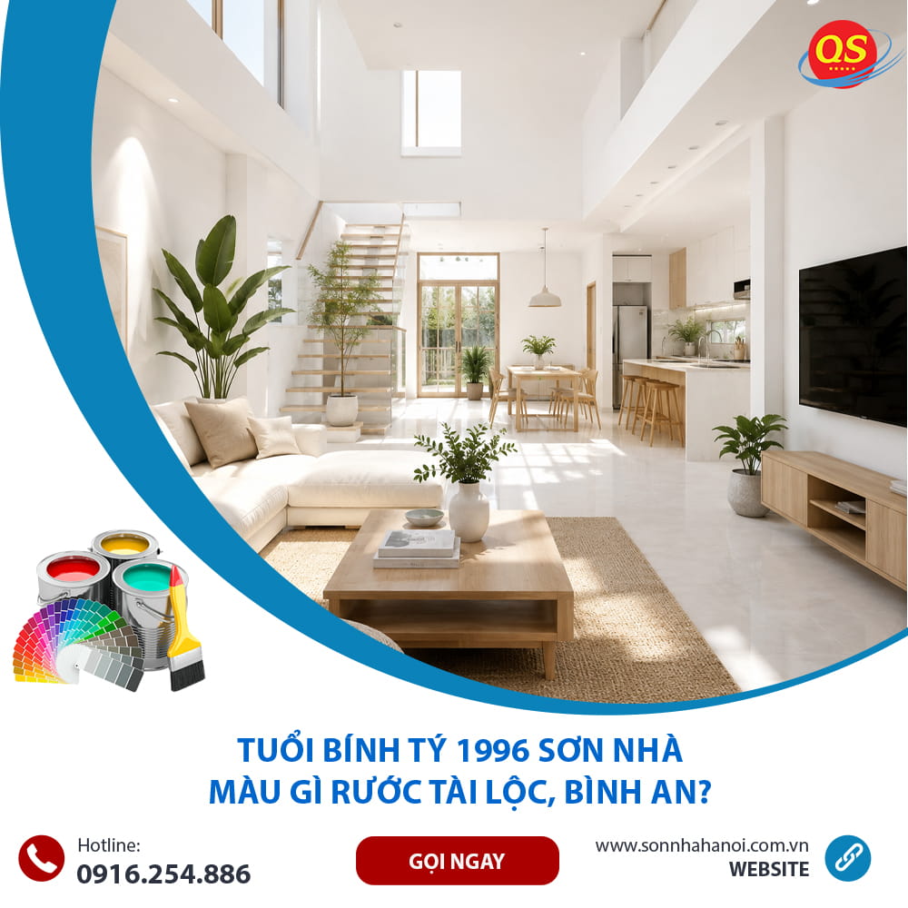 Tuổi 1996 sơn nhà màu trắng tạo cảm giác rộng và sáng Tuổi 1996 sơn nhà màu trắng tạo cảm giác rộng và sáng