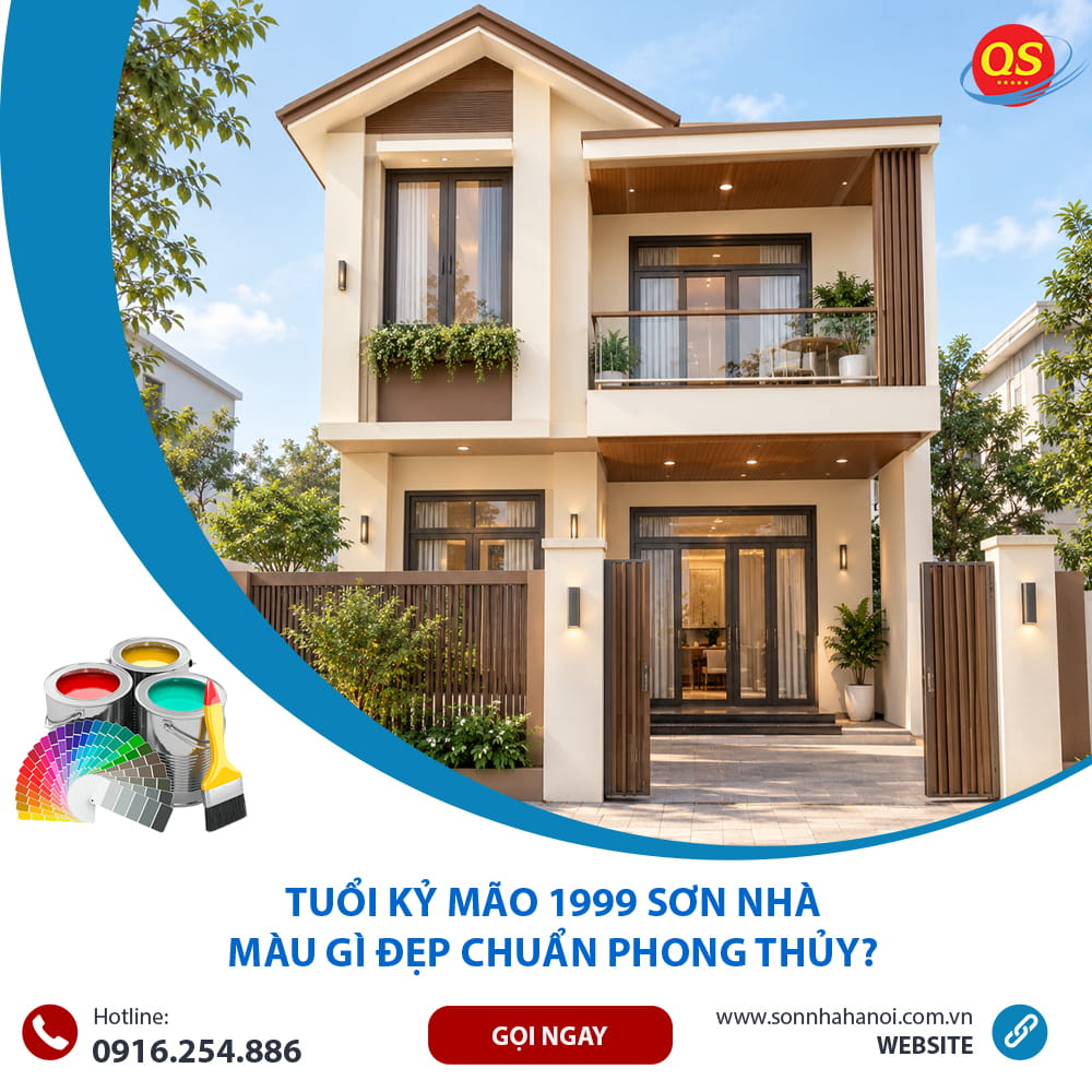 Màu sơn mặt tiền nhà phong thủy cho tuổi Kỷ Mão 1999: Kem sáng – trắng ngà – nâu đất. Màu sơn mặt tiền nhà phong thủy cho tuổi Kỷ Mão 1999: Kem sáng – trắng ngà – nâu đất.