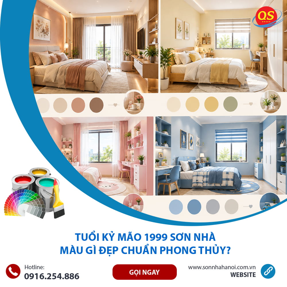 Màu sơn phòng ngủ phong thủy cho tuổi Kỷ Mão 1999 Màu sơn phòng ngủ phong thủy cho tuổi Kỷ Mão 1999