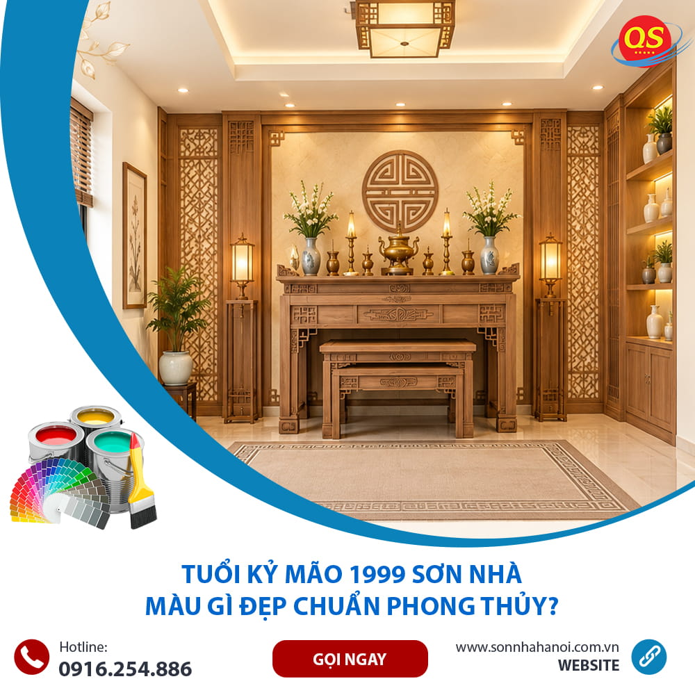 Màu sơn phòng thờ phong thủy cho tuổi Kỷ Mão 1999 Màu sơn phòng thờ phong thủy cho tuổi Kỷ Mão 1999